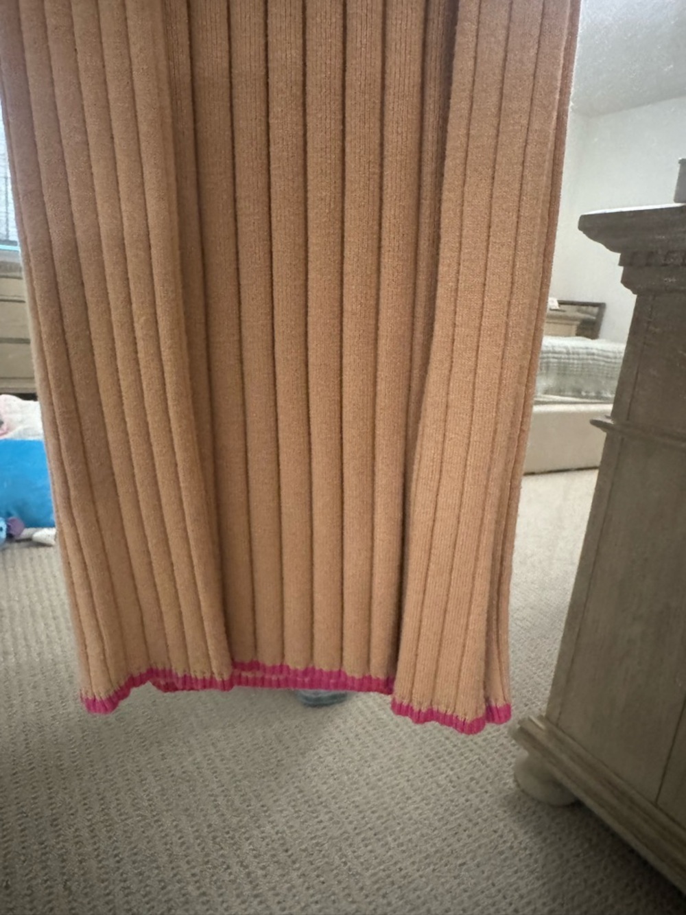 Daily Practice Ribbed Camel Knit Dress - Picture 2 of 3